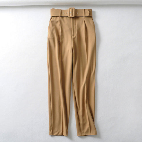 European and American women assembling belt pants trousers - ROUTINE FASHION